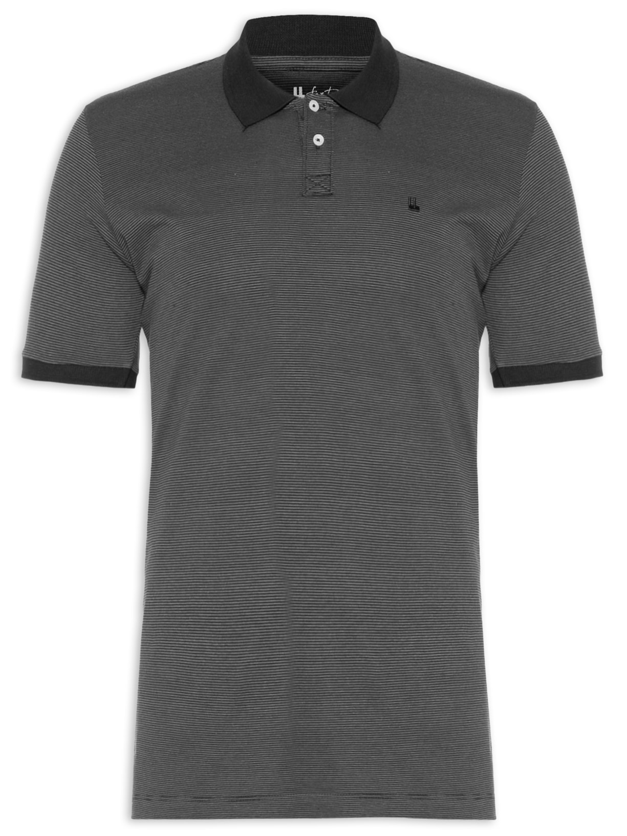 Polo Masculina Malha Fio Tinto Night - Preto