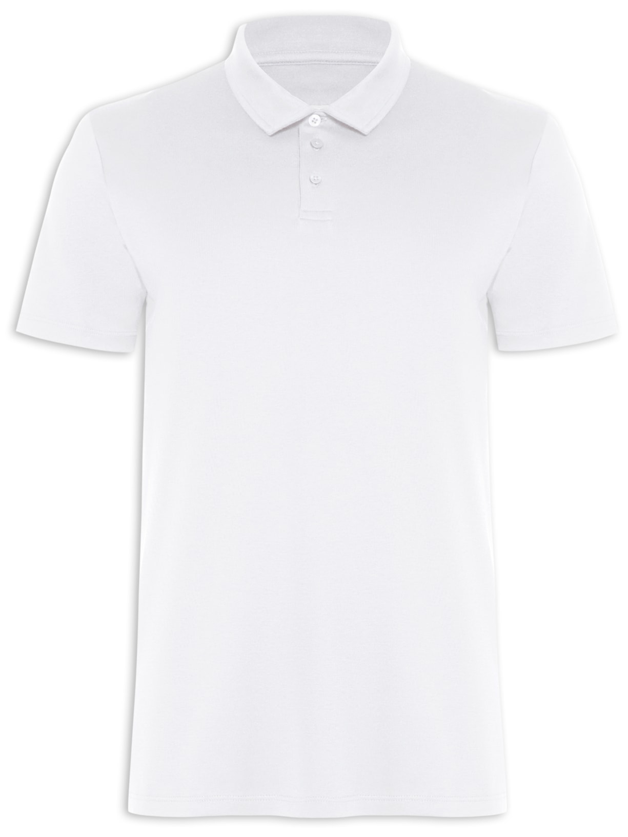 Polo Masculina Malha Pima - Branco