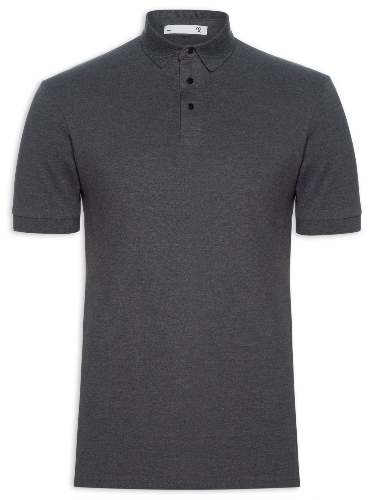 Polo Masculina Malha Piquet Básica - Preto