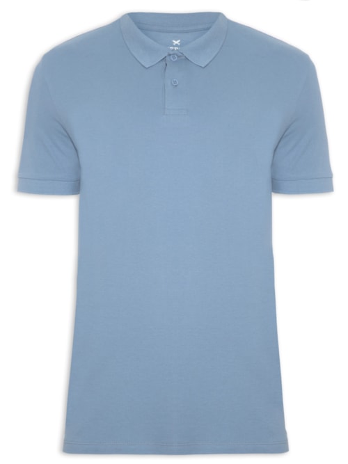 Polo Masculina Manga Curta - Azul