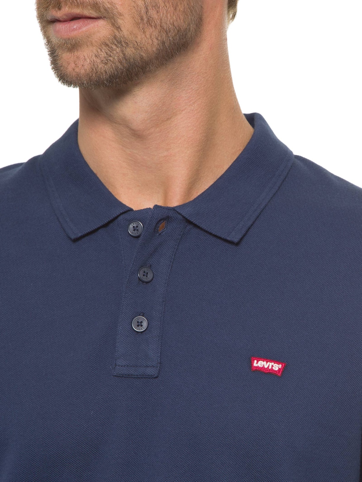 Polo Masculina  Manga Curta Azul Levi's