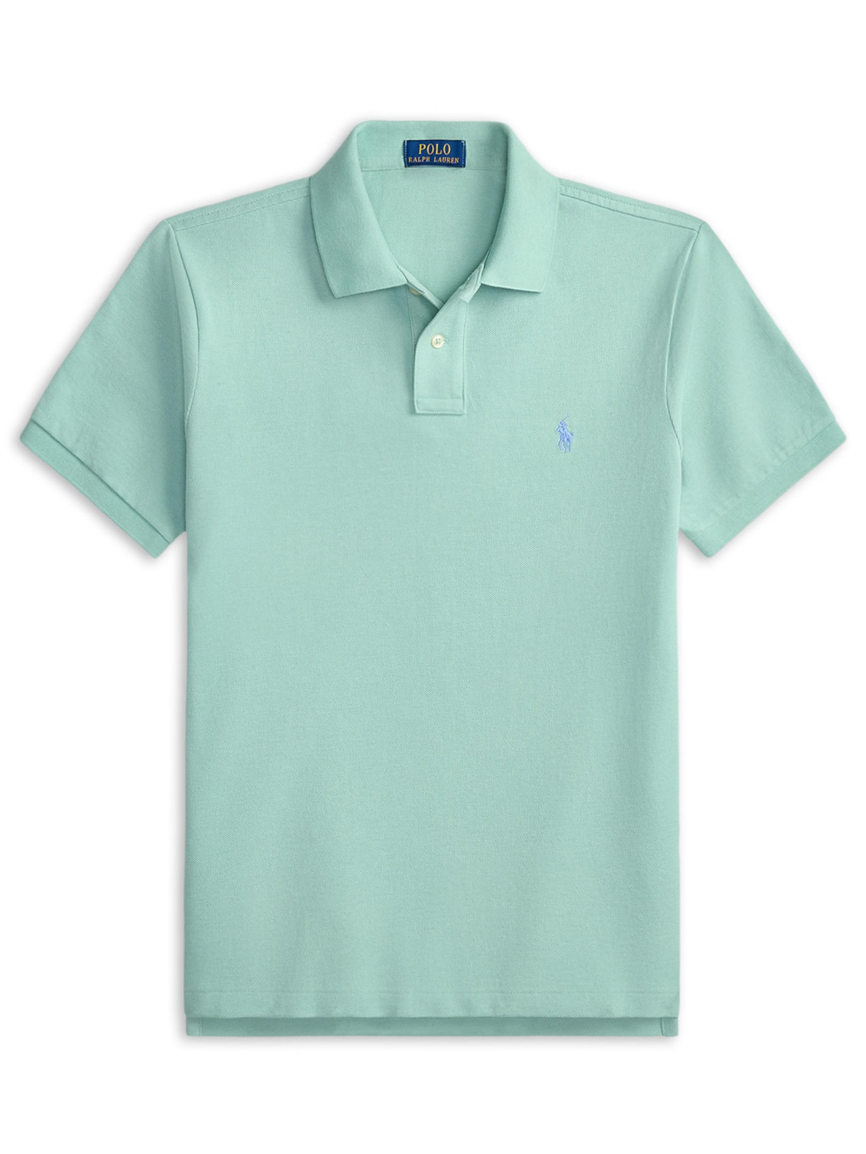 Polo Masculina Manga Curta Basic Mesh Logo Bordado Verde Polo Ralph Lauren