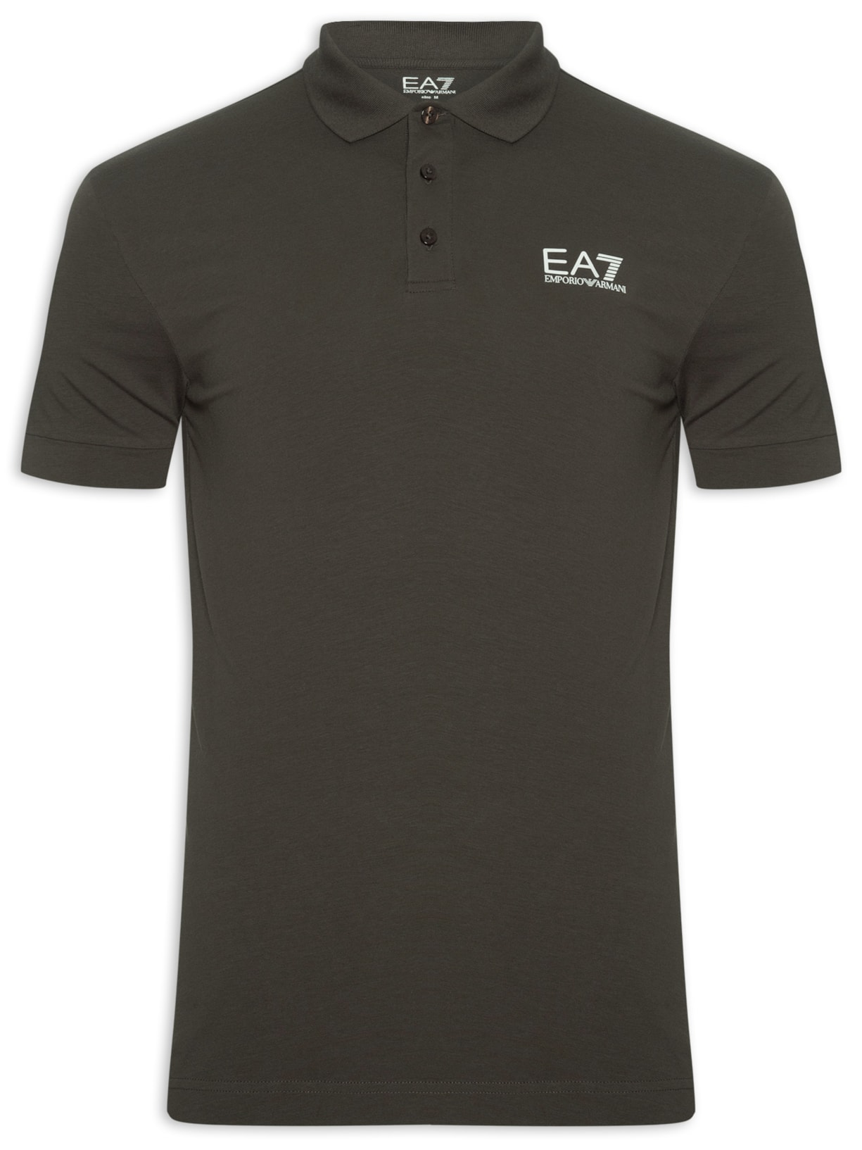 Polo Masculina Manga Curta Basic Train Core ID Marrom Ea7 Emporio Armani