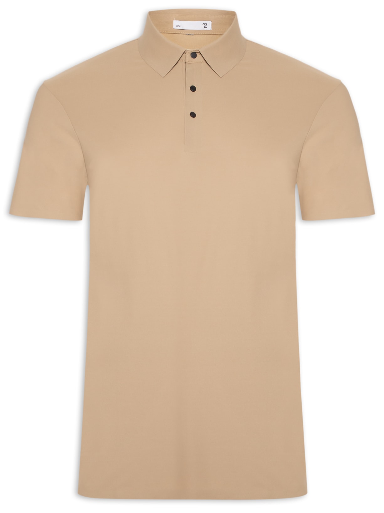 Polo Masculina Manga Curta Básica - Marrom