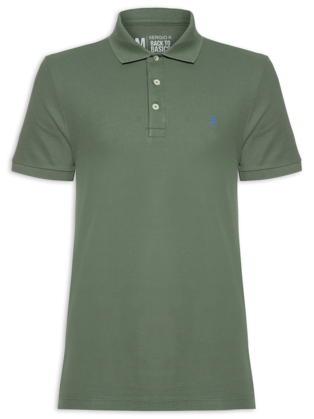 Polo Masculina Manga Curta Básica Piquet - Verde