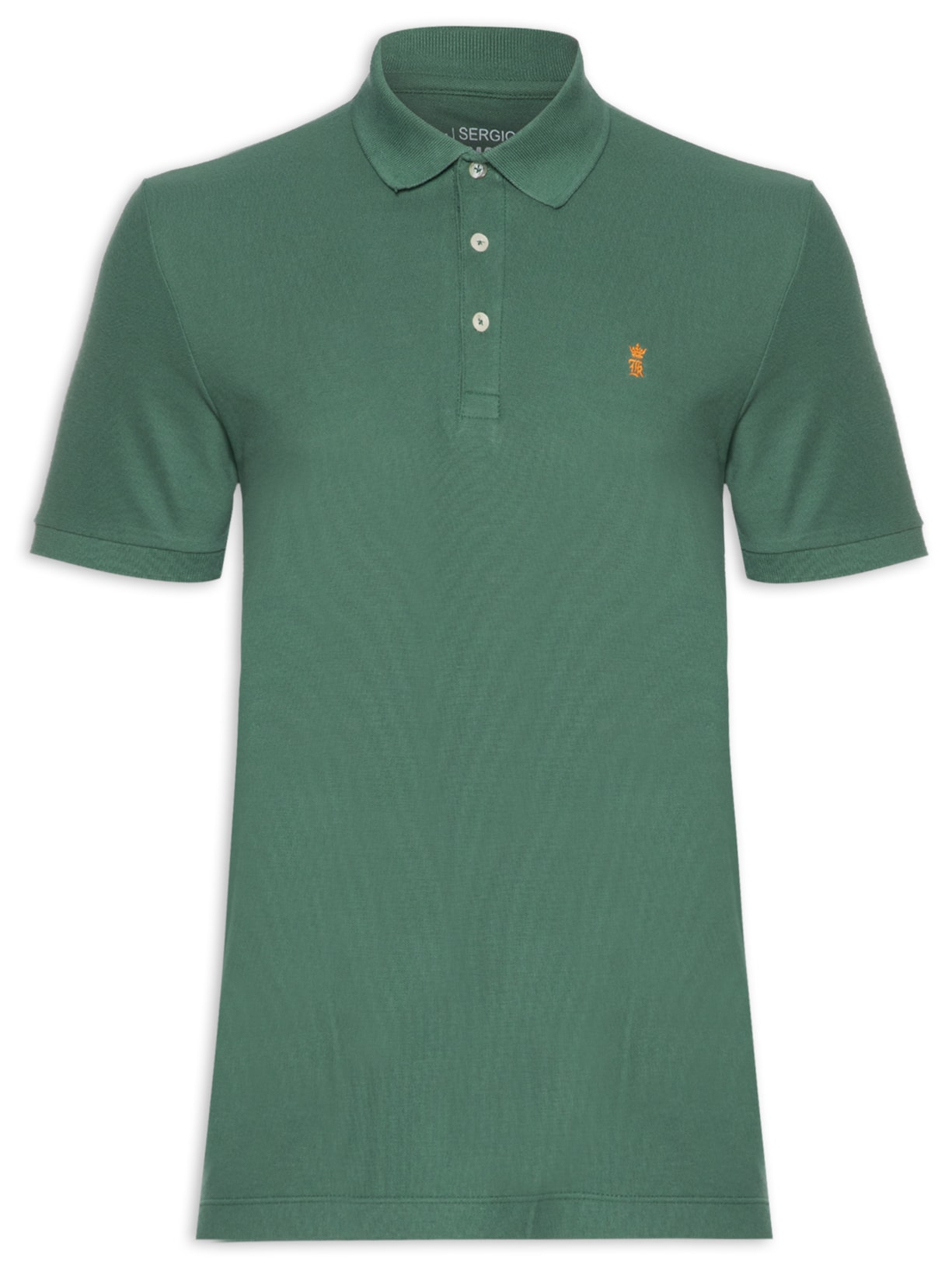 Polo Masculina Manga Curta Básica Piquet - Verde