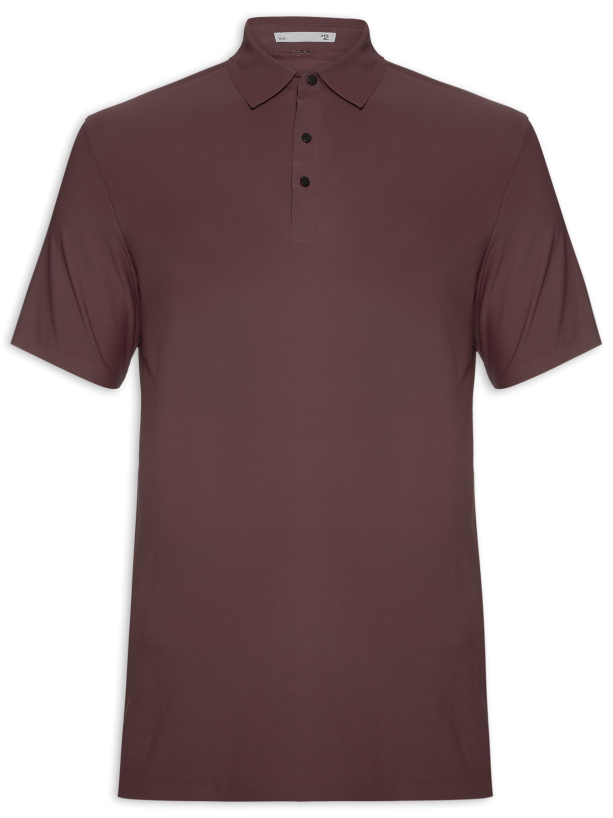Polo Masculina Manga Curta Básica - Vinho