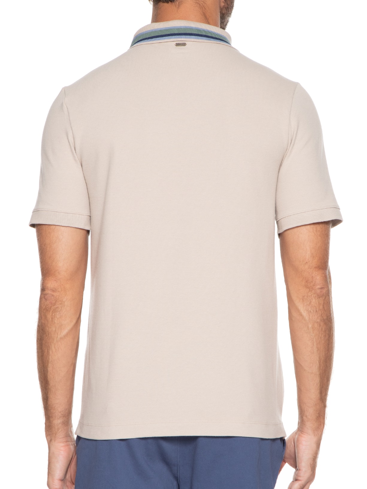 Polo Masculina Manga Curta Bege Hering