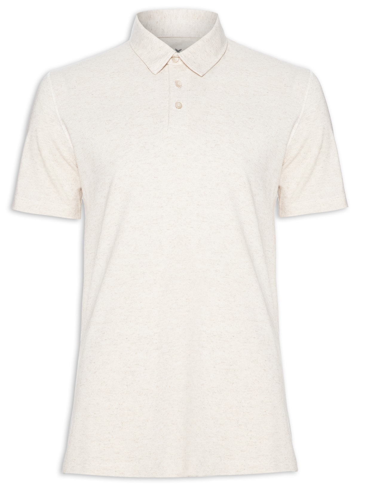 Polo Masculina Manga Curta - Bege