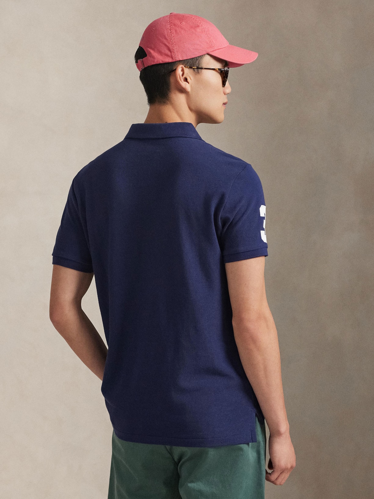 Polo Masculina Manga Curta Big Pony Azul Polo Ralph Lauren