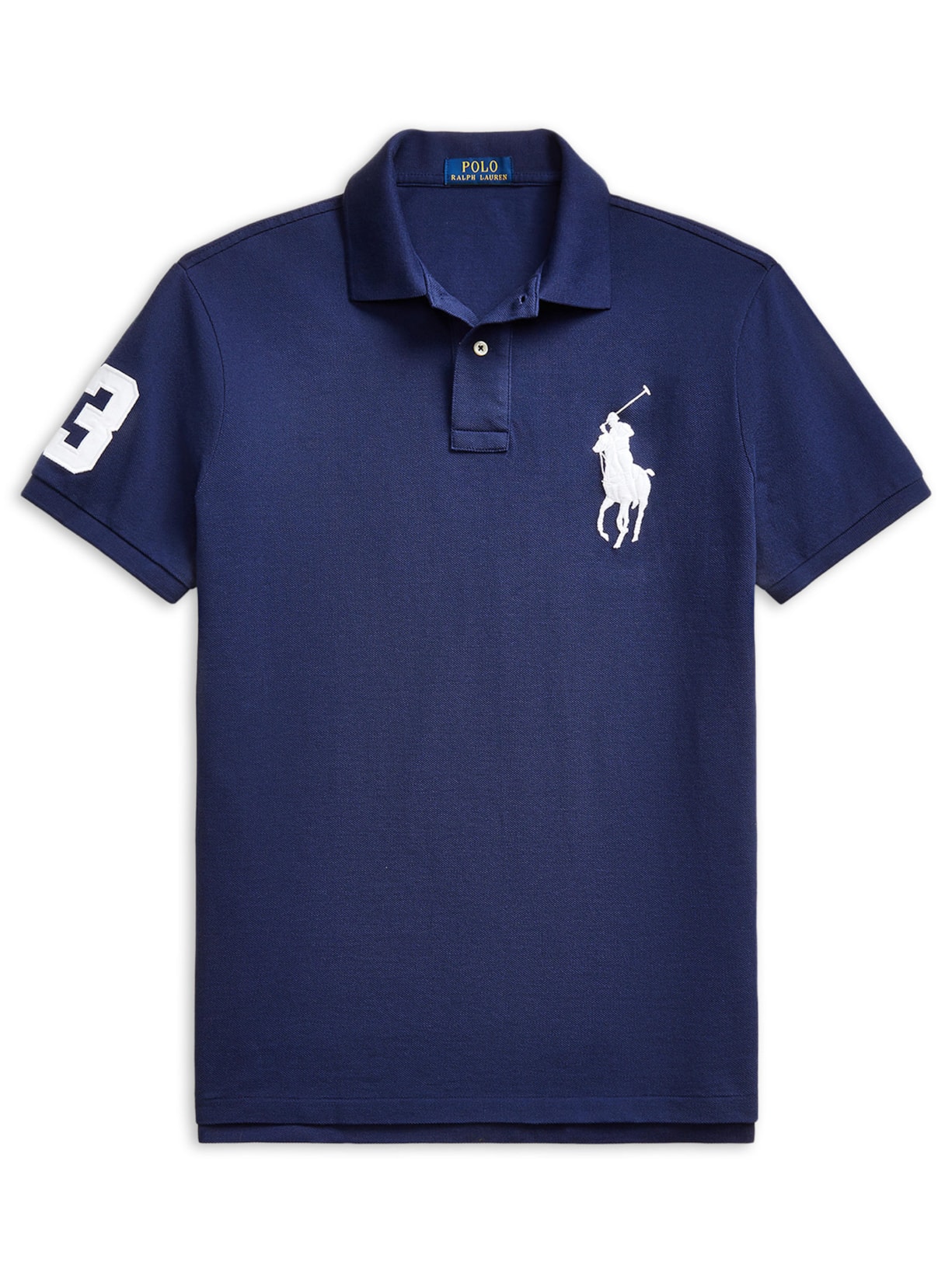 Polo Masculina Manga Curta Big Pony - Azul