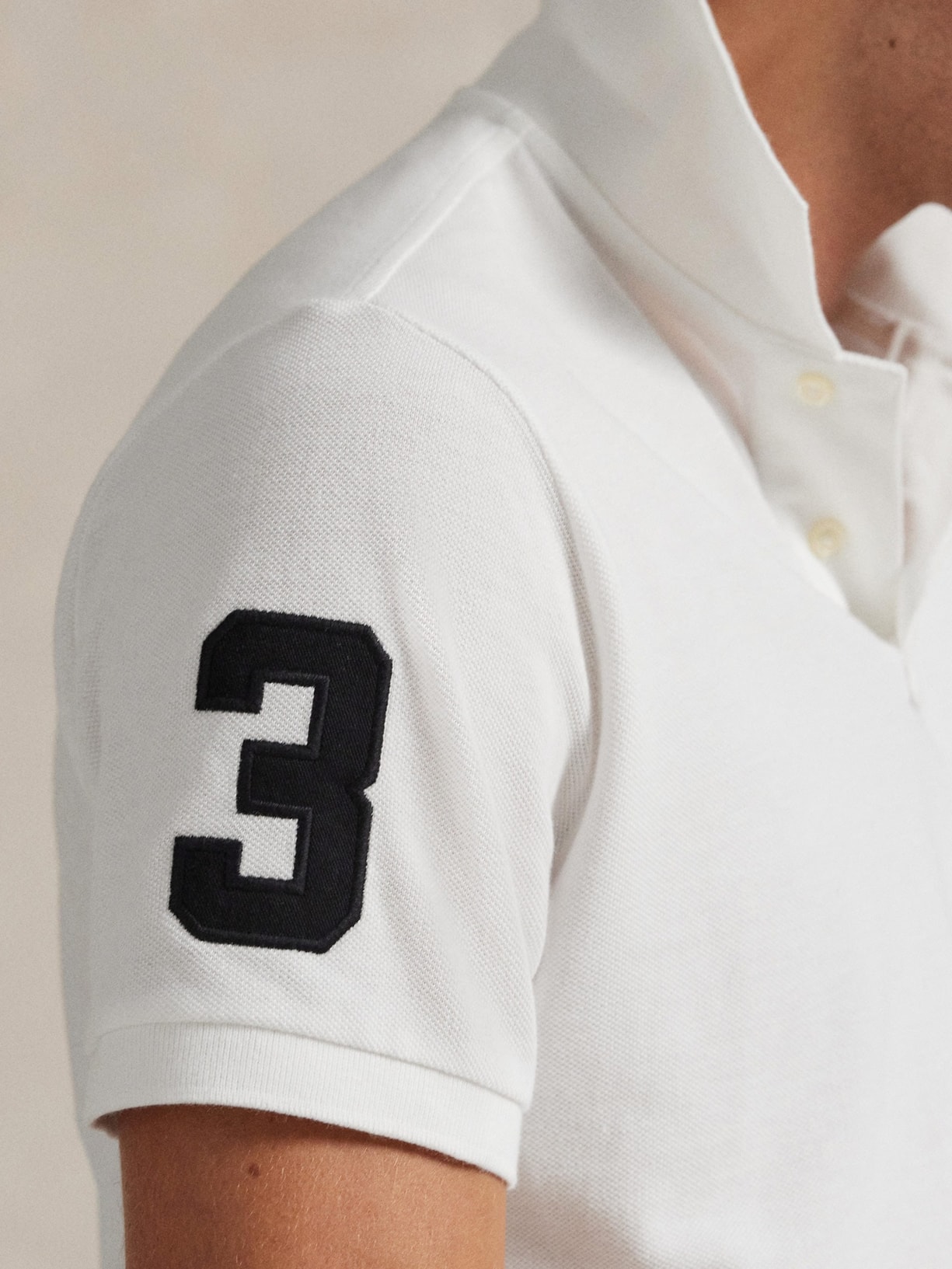 Polo Masculina Manga Curta Big Pony Branco Polo Ralph Lauren