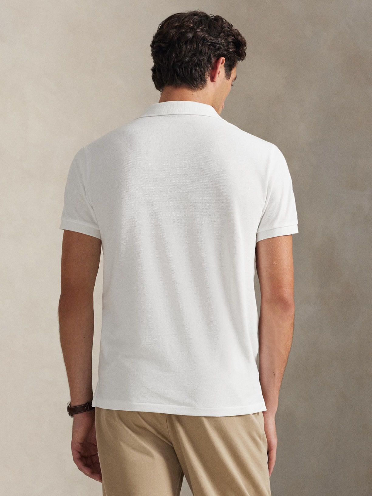 Polo Masculina Manga Curta Big Pony Branco Polo Ralph Lauren