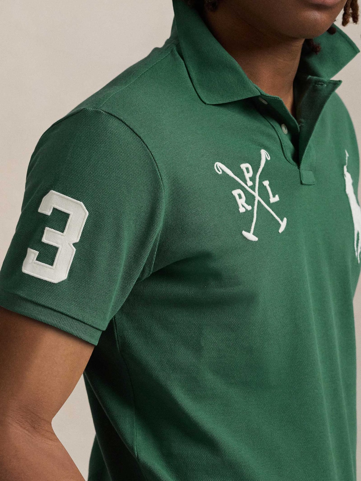 Polo Masculina Manga Curta Big Pony Verde Polo Ralph Lauren