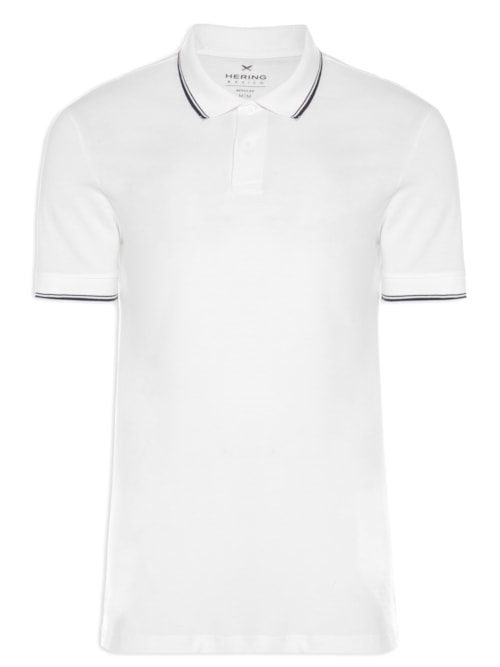 Polo Masculina Manga Curta - Branco