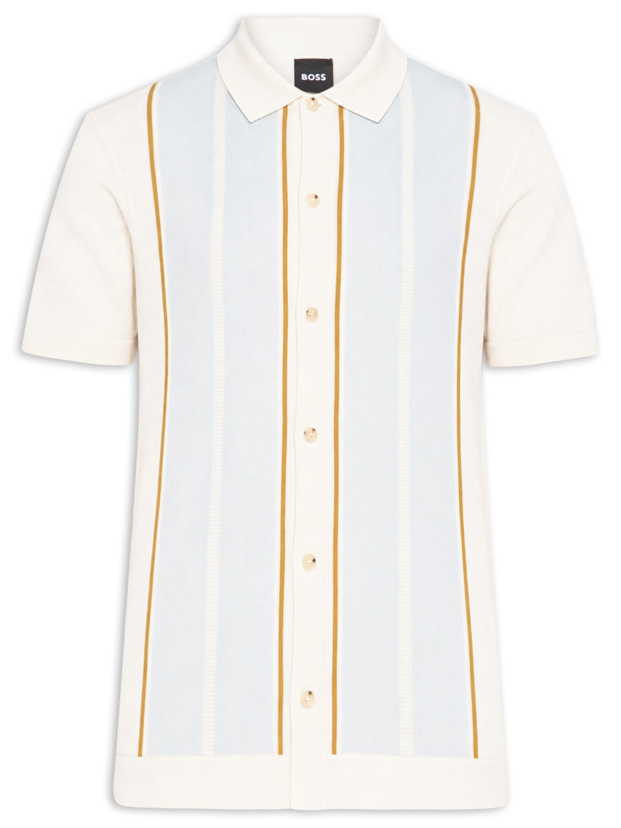 Polo Masculina Manga Curta C-Lastro Branco Boss