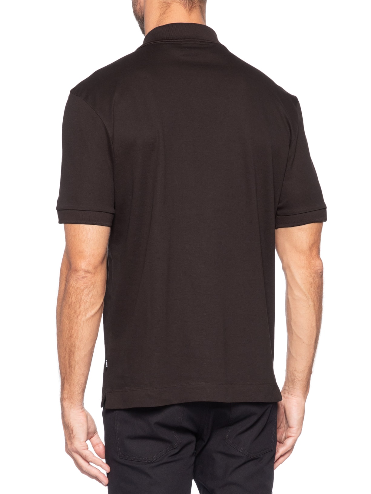 Polo Masculina Manga Curta C-Parris 98 Marrom Boss