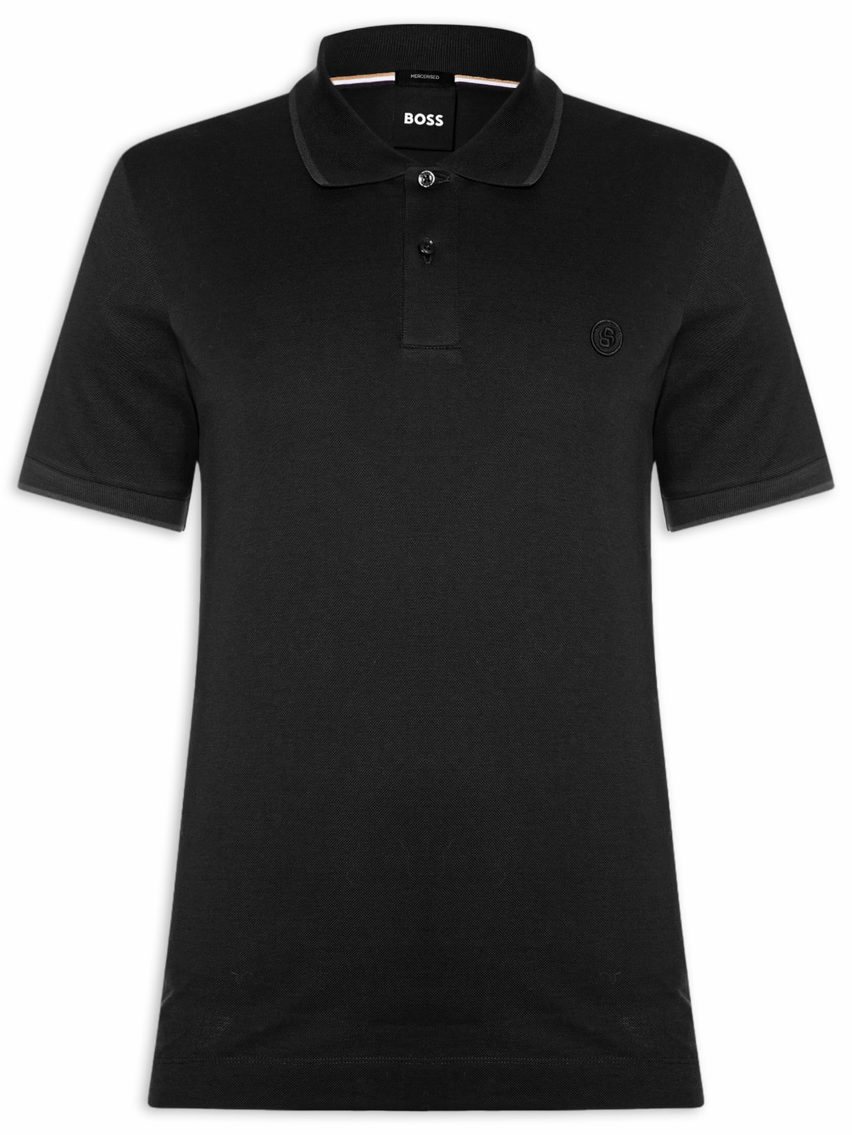 Polo Masculina Manga Curta C-Parris 98 Preto Boss