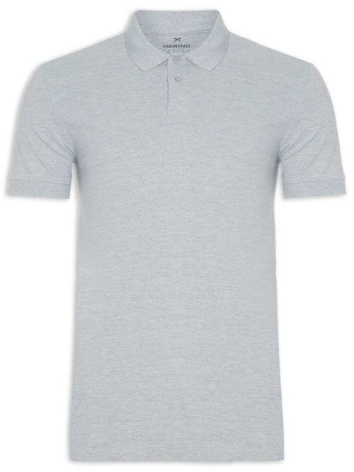 Polo Masculina Manga Curta - Cinza