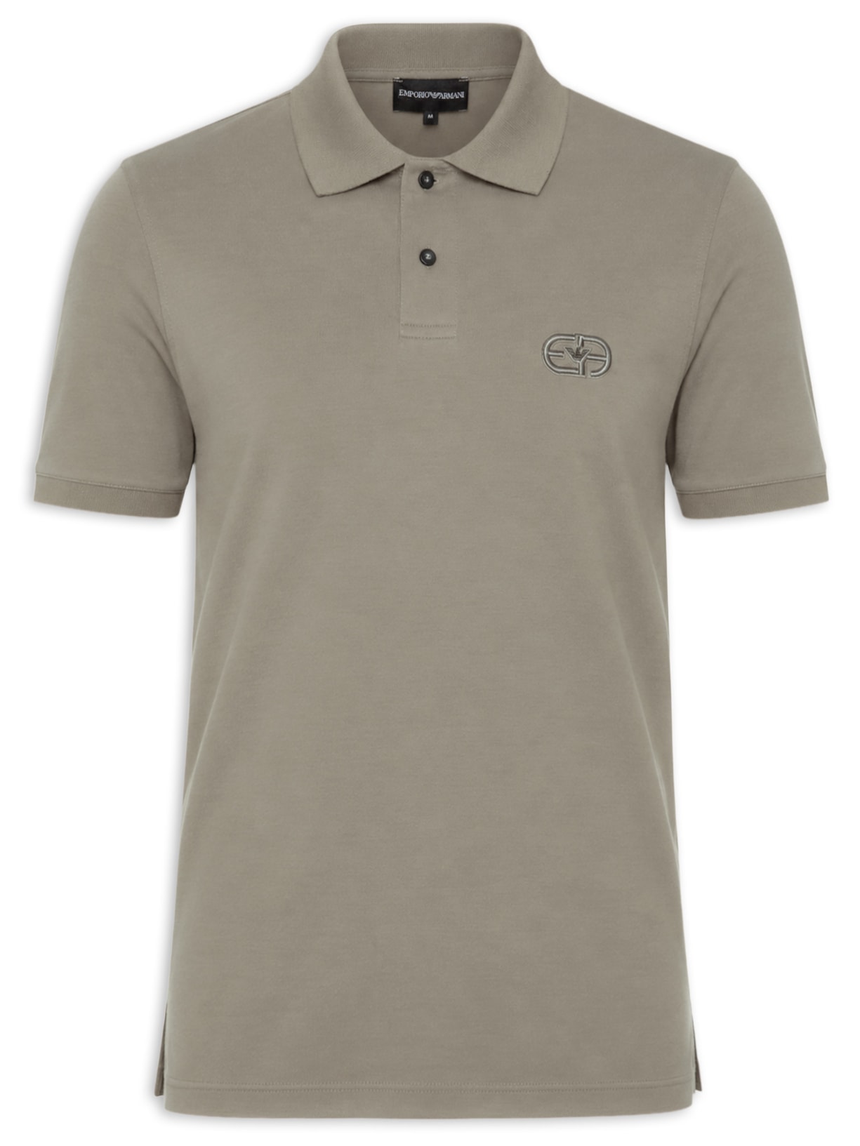 Polo Masculina Manga Curta Cinza Emporio Armani