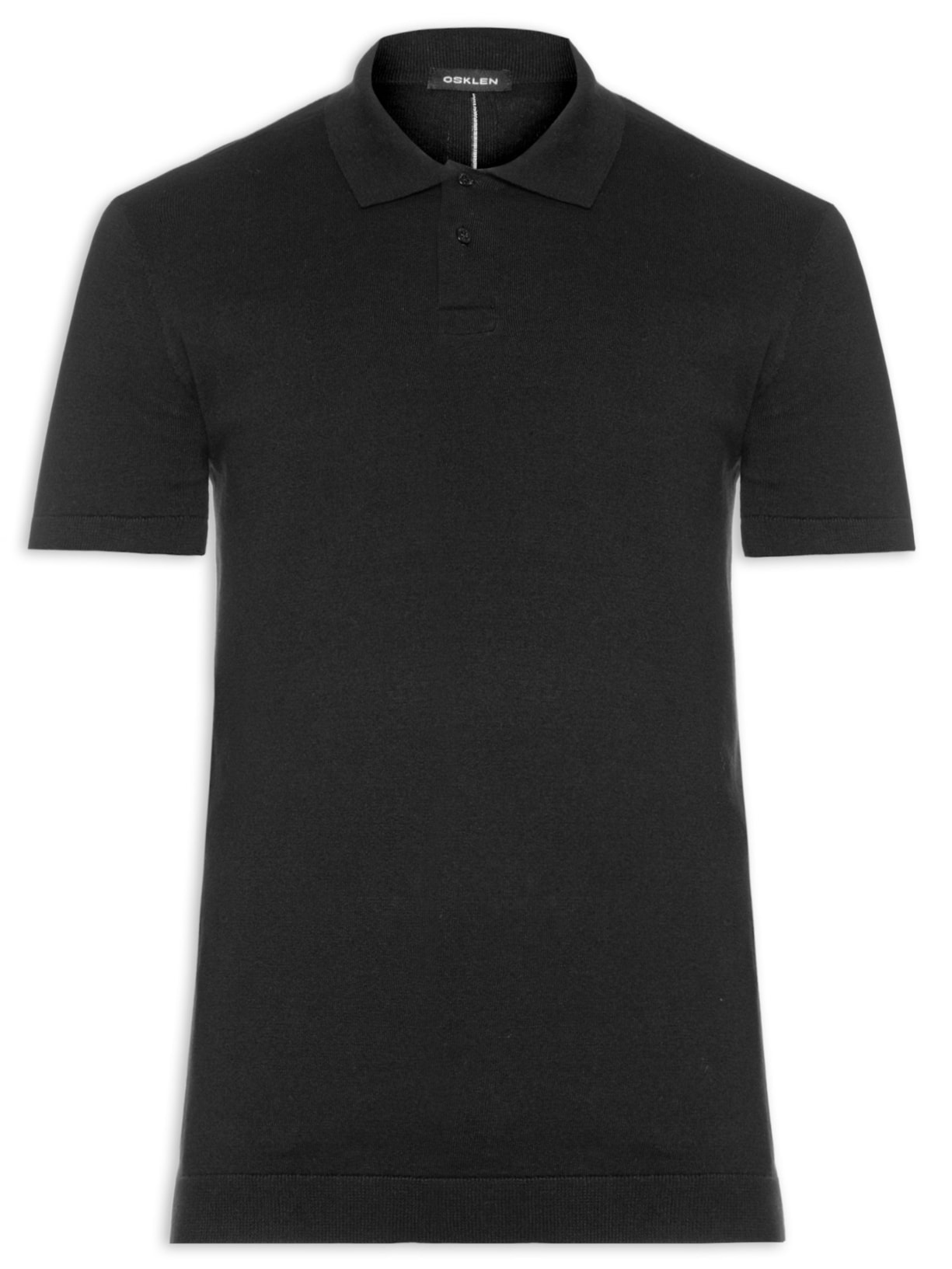 Pólo Masculina Manga Curta Classic Cotton Shirt Preto Osklen