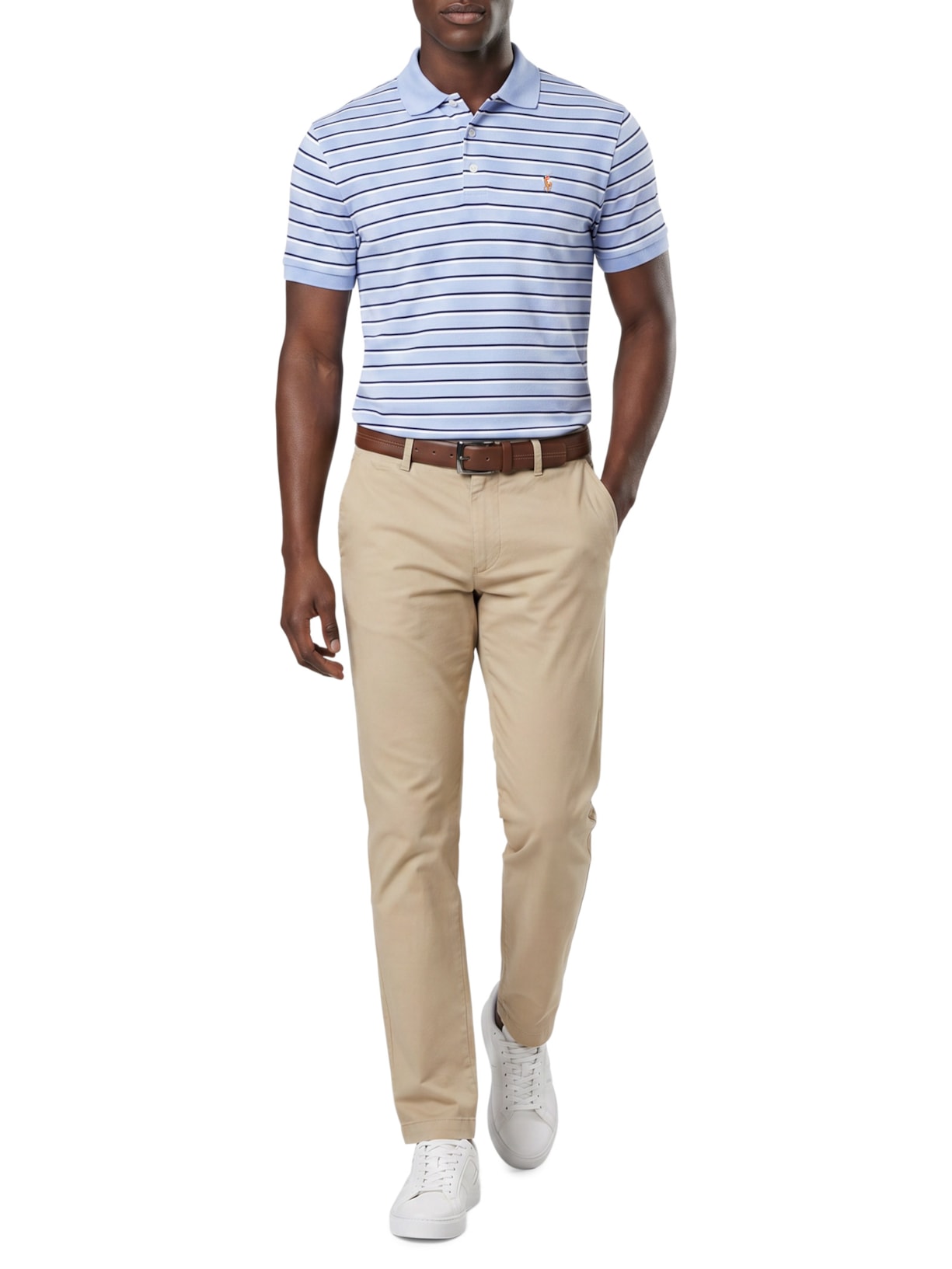 Polo Masculina Manga Curta Classic Logo Bordado Azul Polo Ralph Lauren