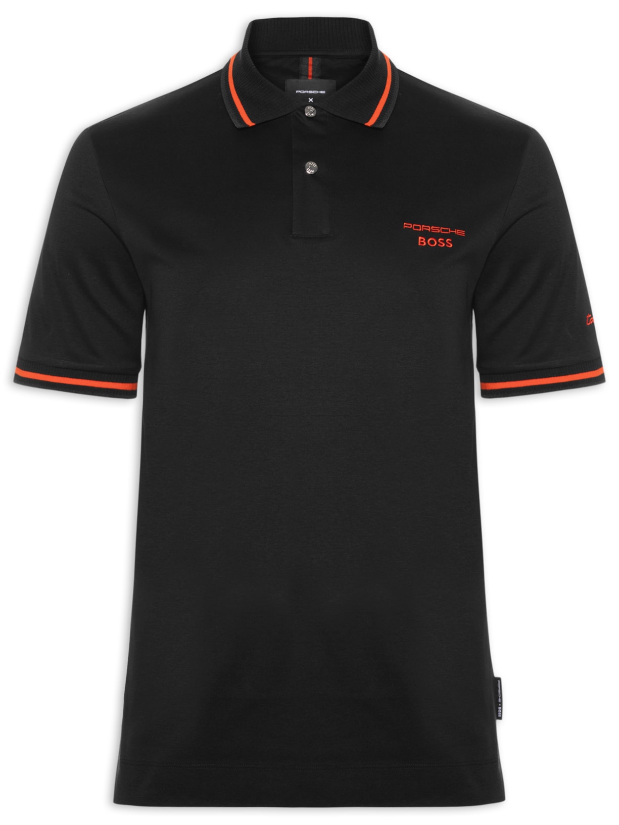 Polo Masculina Manga Curta Collab Porsch Preto Boss