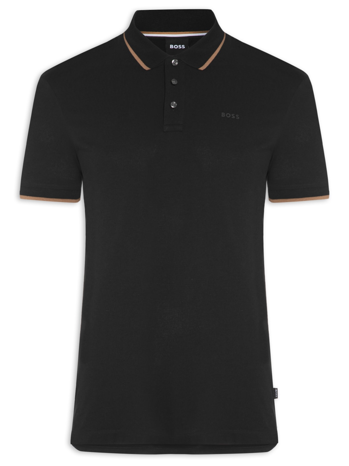 Polo Masculina Manga Curta com Friso Parlay 190 - Preto