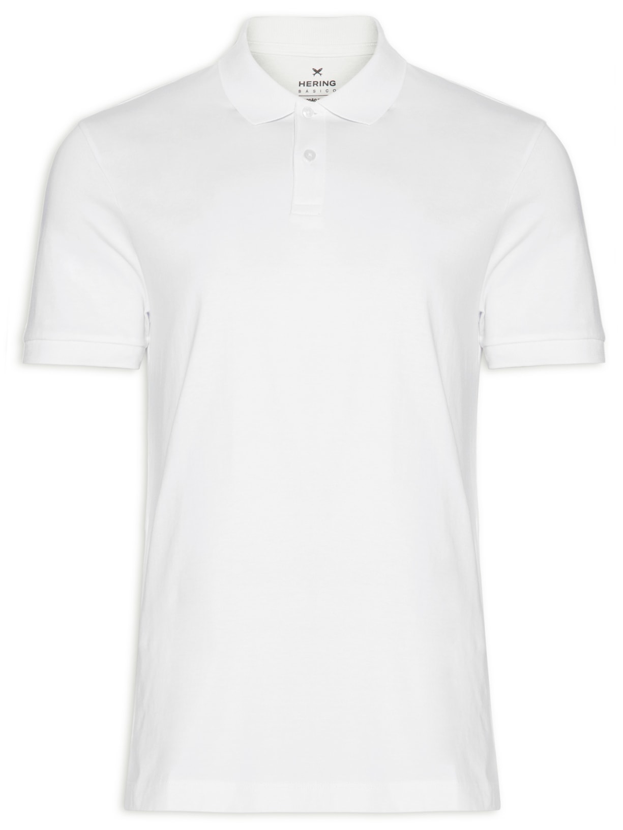 Polo Masculina Manga Curta Cotton Pima - Branco