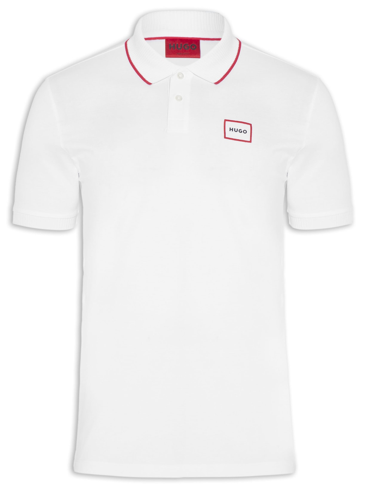 Polo Masculina Manga Curta Demlock Branco Hugo