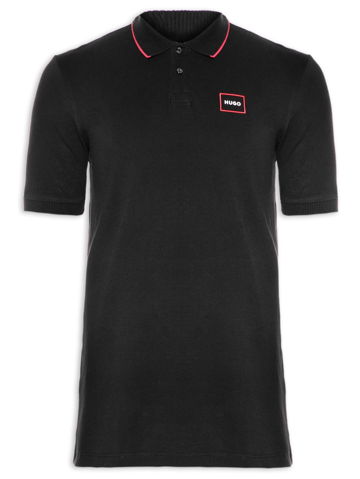Polo Masculina Manga Curta Demlock - Preto