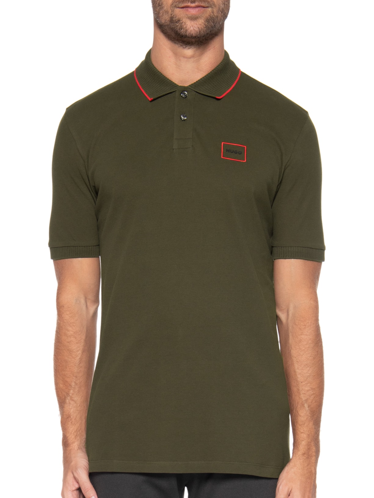 Polo Masculina Manga Curta Demlock Verde Hugo