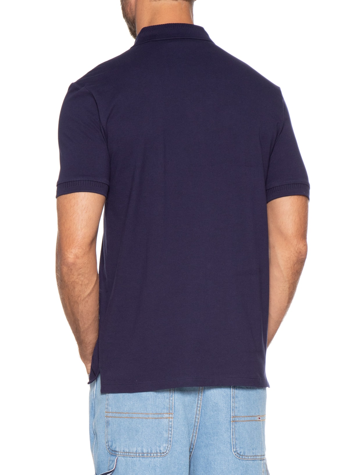 Polo Masculina Manga Curta Dereso Azul Hugo