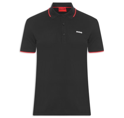 Polo Masculina Manga Curta Dinoso222 - Preto
