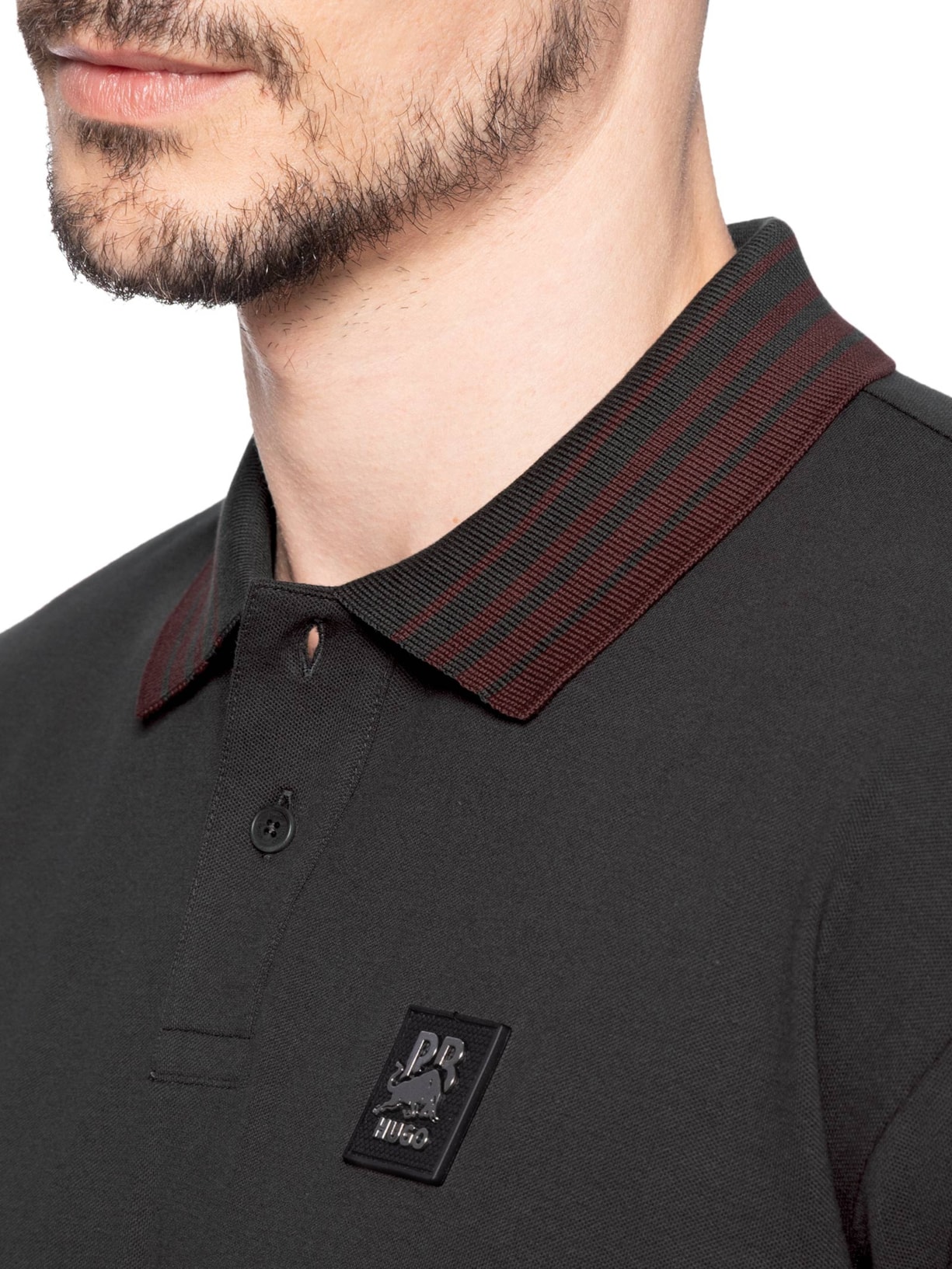 Polo Masculina Manga Curta Dizgi Collab Redbull Marrom Hugo