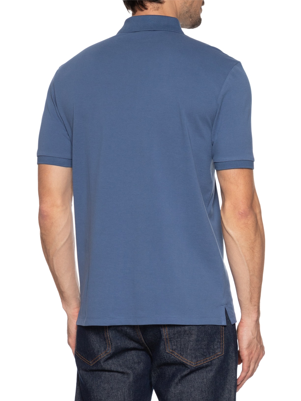 Polo Masculina Manga Curta Donos222 Azul Hugo