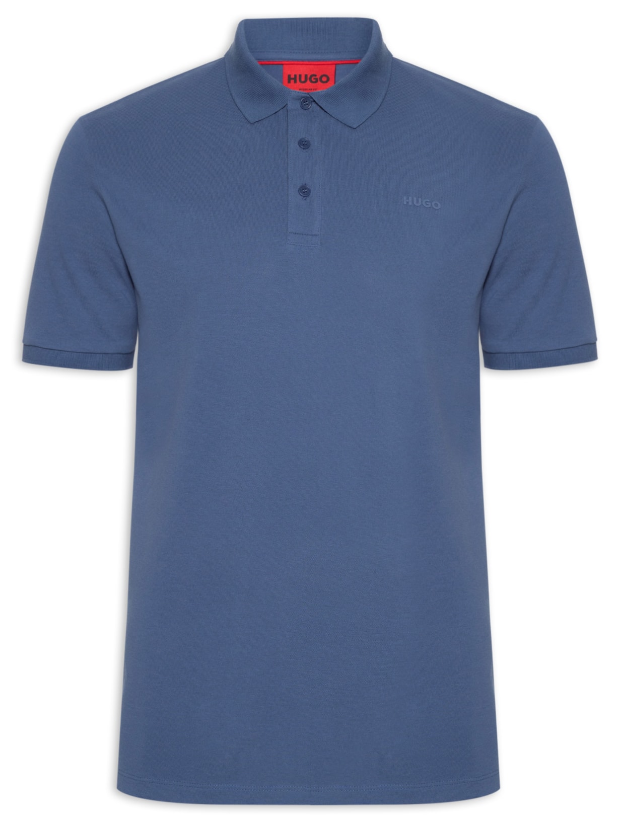 Polo Masculina Manga Curta Donos222 Azul Hugo