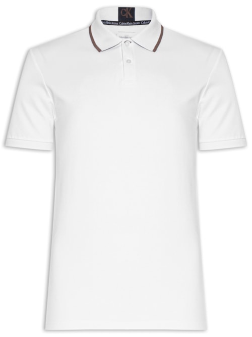 Polo Masculina Manga Curta Gola - Branco