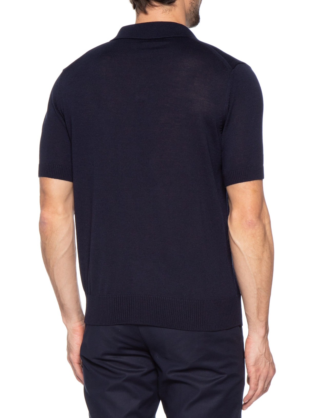 Polo Masculina Manga Curta H-Lantoni Azul Boss