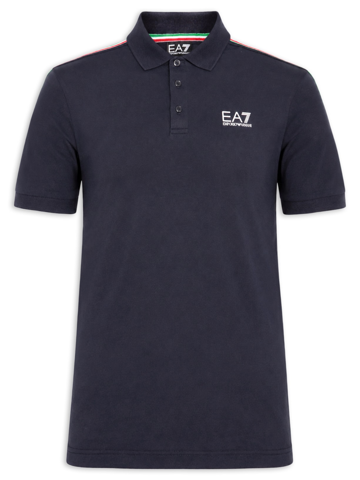 Polo Masculina Manga Curta Italian Spiri Azul Ea7 Emporio Armani