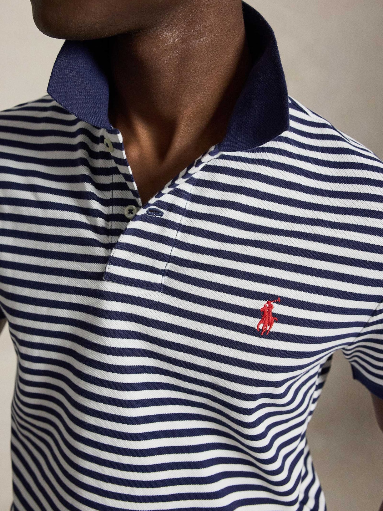Polo Masculina Manga Curta Listrada Classic Logo Bordado Azul Polo Ralph Lauren
