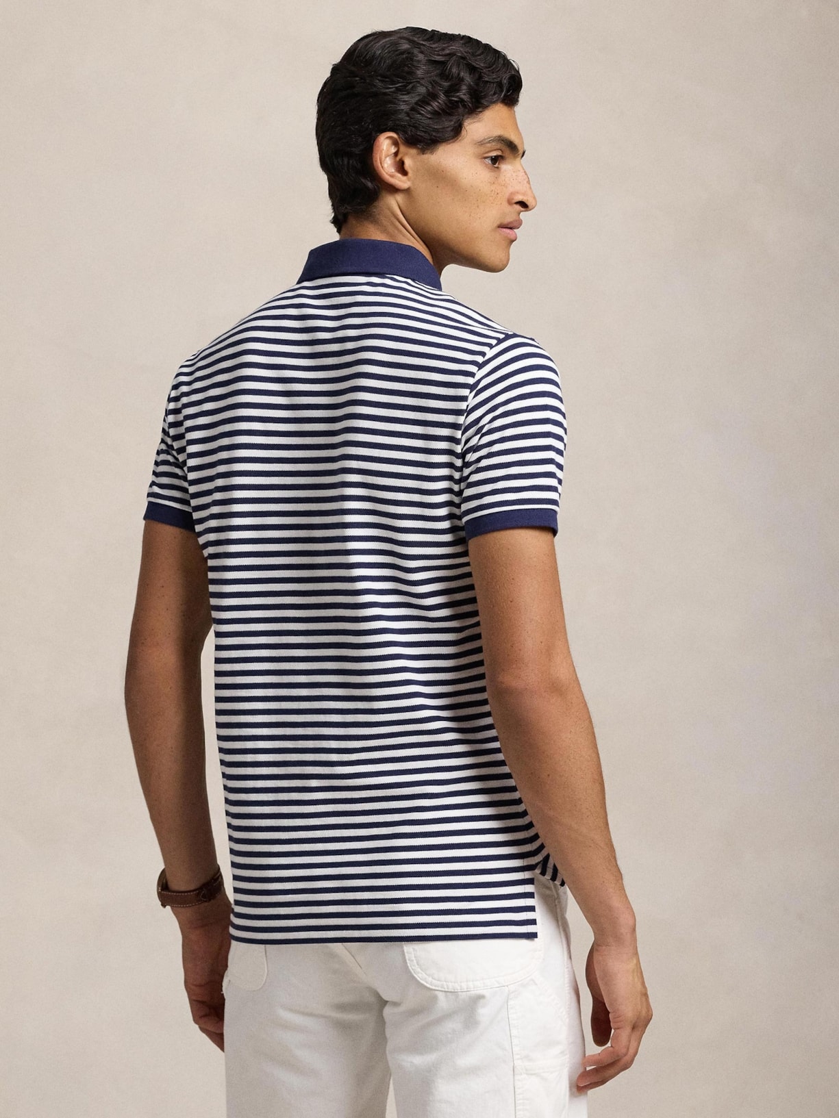 Polo Masculina Manga Curta Listrada Classic Logo Bordado Branco Polo Ralph Lauren