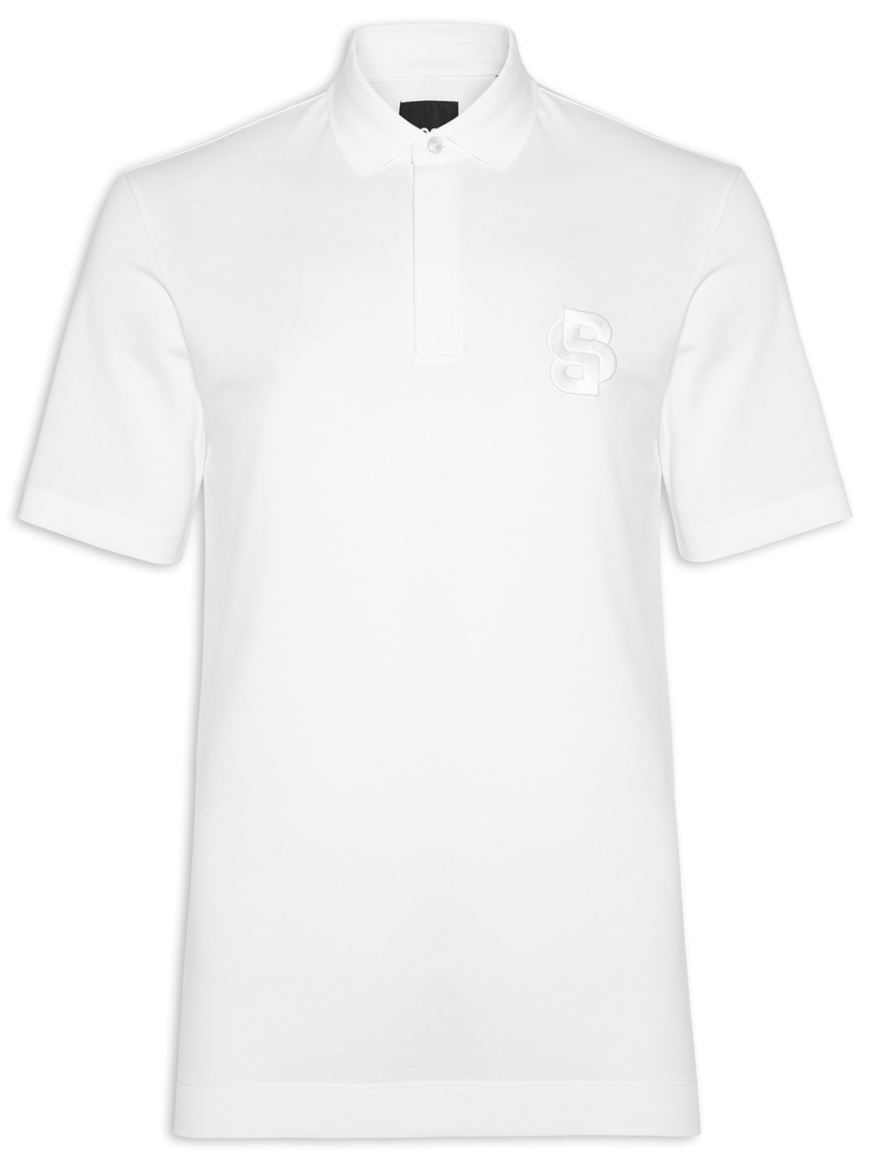 Polo Masculina Manga Curta Logo Bordado C-Payto 23 Branco Boss