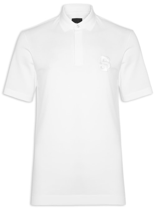 Polo Masculina Manga Curta Logo Bordado C-Payto 23 - Branco