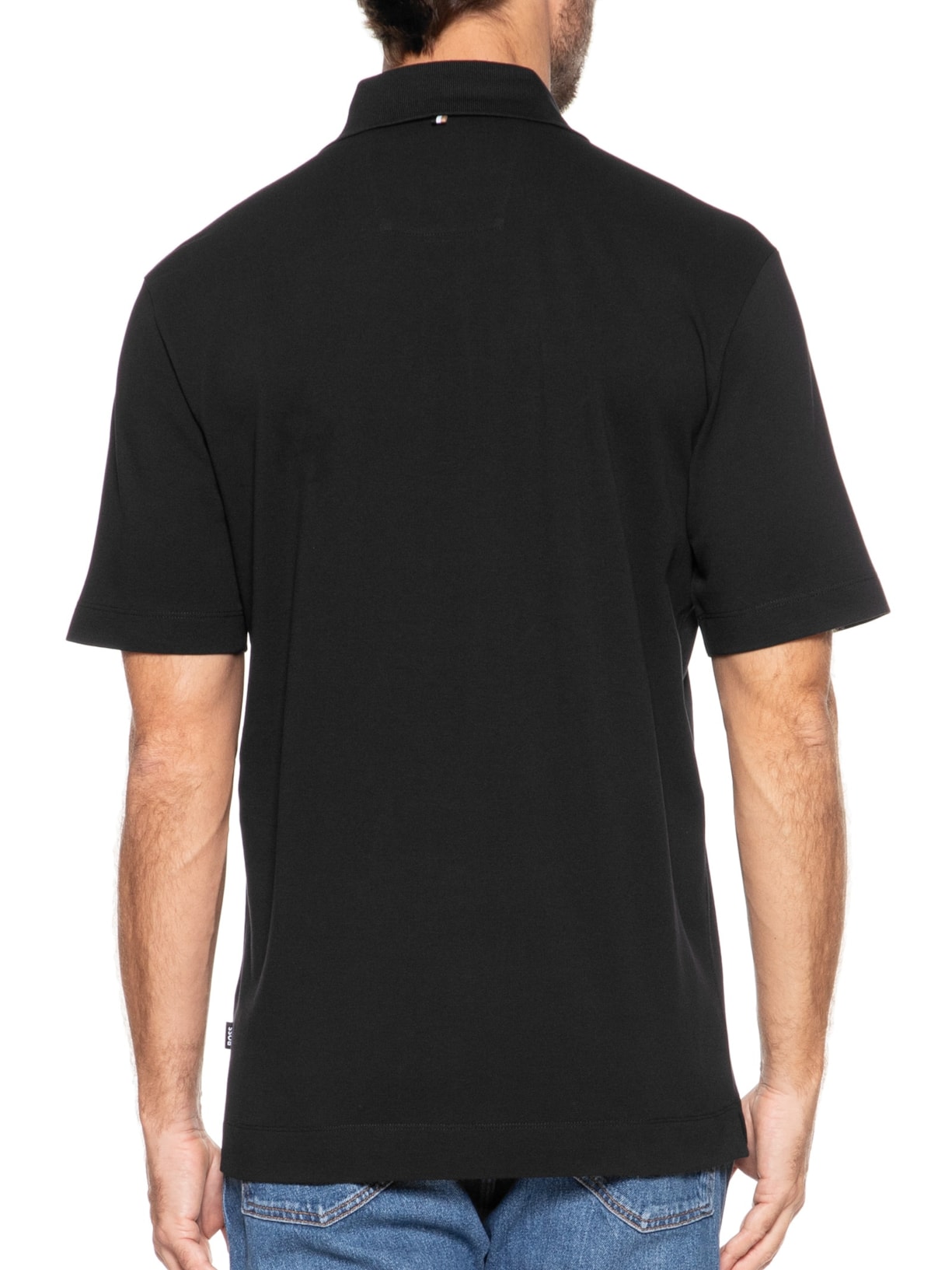 Polo Masculina Manga Curta Logo Bordado C-Payto 23 Preto Boss