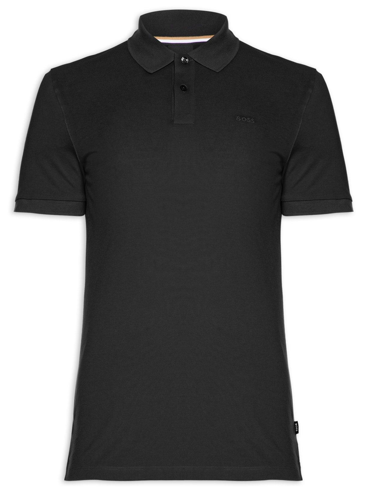 Polo Masculina Manga Curta Logo Bordado Pallas - Preto