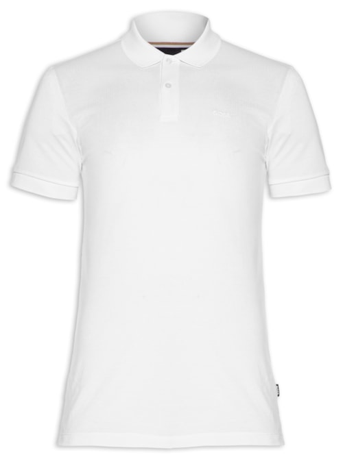 Polo Masculina Manga Curta Logo Bordado Pallas Regular fit - Branco