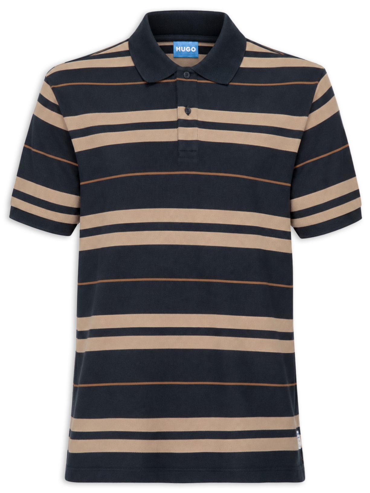 Polo Masculina Manga Curta Nivarsolo Azul Hugo