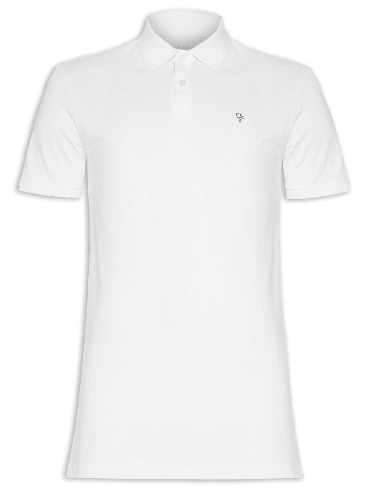 Polo Masculina Manga Curta Omega - Branco