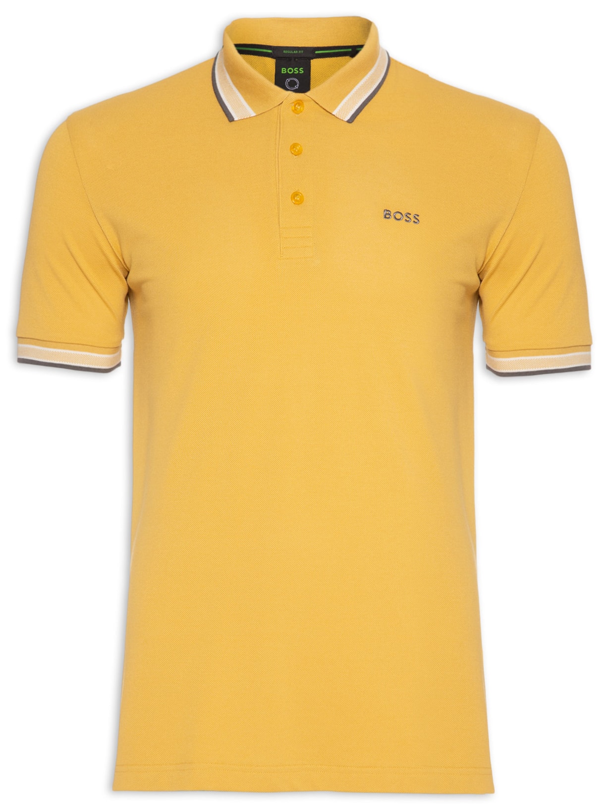 Polo Masculina Manga Curta Paddy - Amarelo